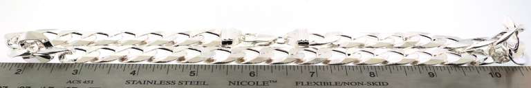 Large Italian Sterling Silver Curb Chain Necklace