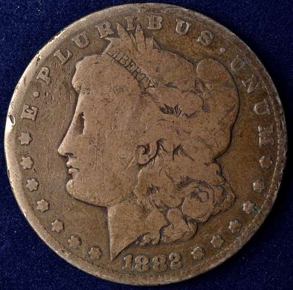 1882-CC Morgan Silver Dollar Circulated.
