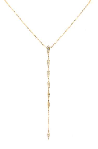 Fancy Diamond Linear Drop Pendant Necklace