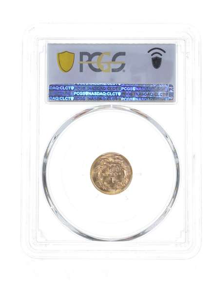 MS64 1874 $1 Indian Princess Head Gold Dollar - CAC - Graded PCGS