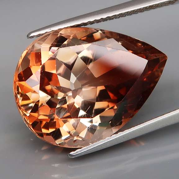 Substantial 21.82ct tri-color Imperial Topaz