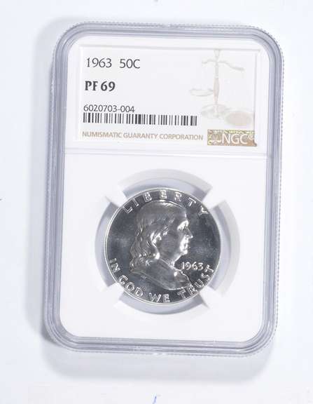 PF69 1963 Franklin Half Dollar - Graded NGC