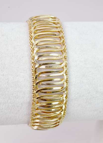 Fancy 14k Yellow Gold Bracelet