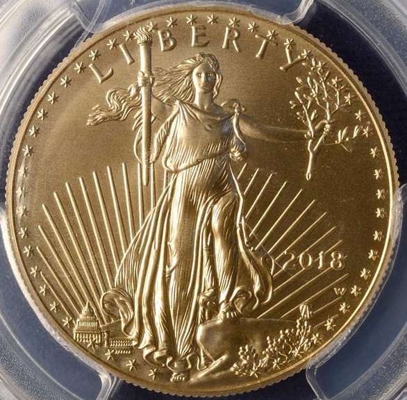 2018-W $50 Burnished Gold Eagle PCGS SP70