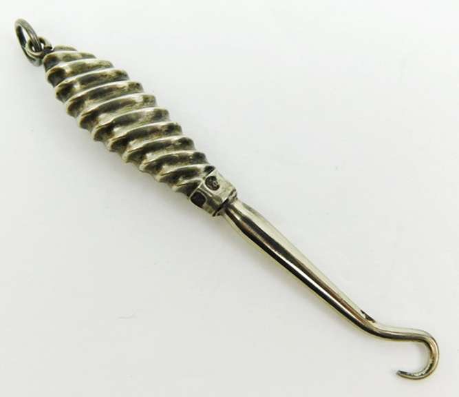 Antique Sterling Silver Small Button Hook