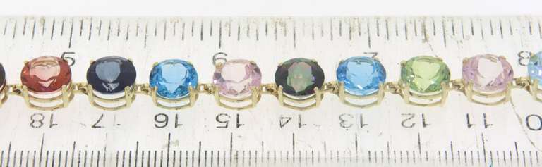 Fantastic Yellow Gold Rainbow Bracelet