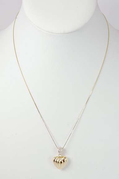 14KT Heart Pendant & Chain