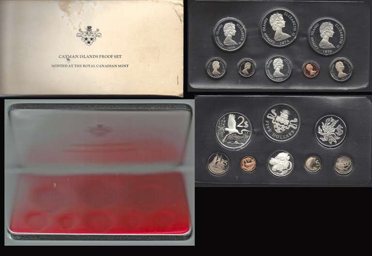 1974 Cayman Island Proof Set 8 coins