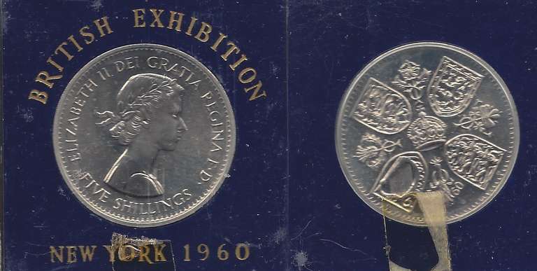 1960 5 Shillings British Exhibition New York 1960