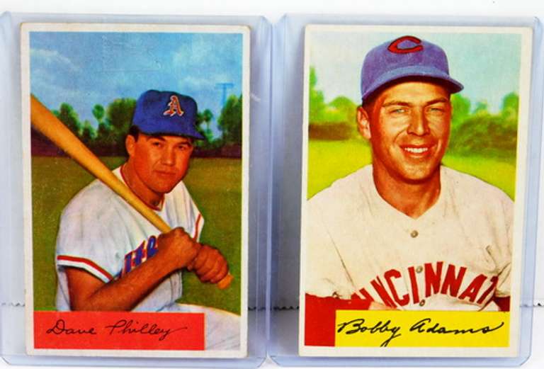 2 Bowman 1954 Baseball Cards