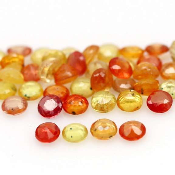 6.65ct heated only Autumn leave Sapphire set