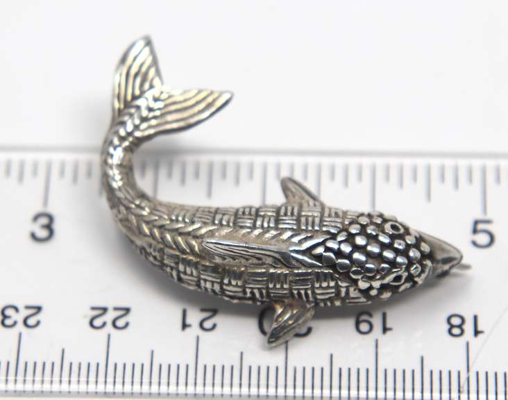 Sterling Silver Fish Brooch