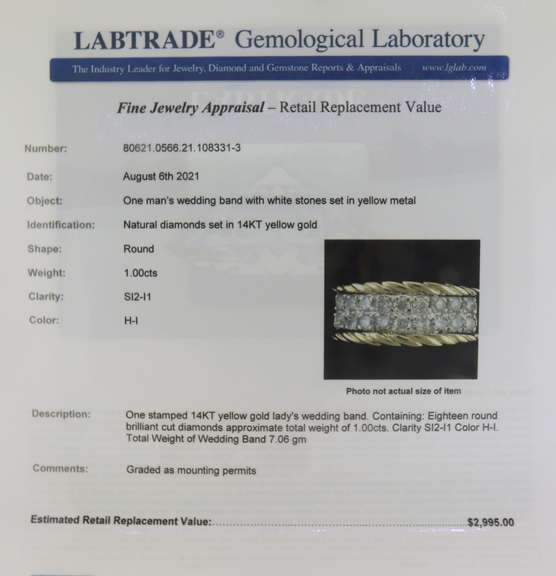 Dazzling Yellow Gold 1cts Diamond Wedding Band