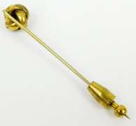 Antique Gold Filled Love Knot Stick Pin with Diamond