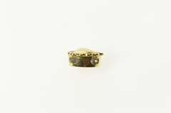 10K Yellow Gold Retro Puffy Heart Slide Bracelet Charm/Pendant