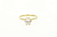 14K Yellow Gold Classic Oval Solitaire Travel Engagement Ring