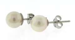 Sterling Silver 6-6.5mm Pearl Earrings