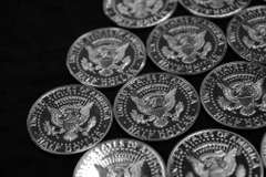 Roll Of 20 1964 Proof Kennedy Half Dollars Accented Hair.