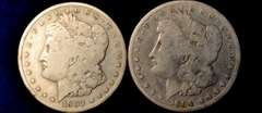 Lot Of 2 Morgan Silver Dollars Key Date And Better Date.