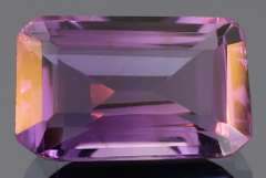 Rich violet 7.53ct emerald cut Amethyst