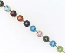 Fantastic Yellow Gold Rainbow Bracelet