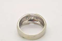 14 KT WHITE GOLD MENS DIAMOND BAN