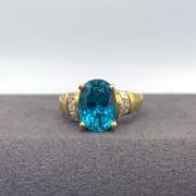 18KT Blue Zircon Ring