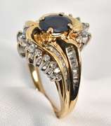 Nice Sapphire and Diamond Cluster