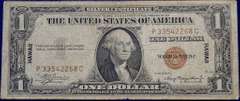 Series 1935A $1 Silver Certificate, World War II Hawaii Emergency Issue Note, Circulated.