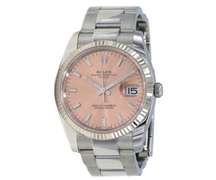 Rolex Oyster Date mid Size 34mm Pink Dial Watch