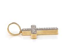 Appealing 10kt Yellow Gold Diamond Cross Pendant