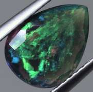 Silky 1.56ct floral fairy fire flashing Black Opal