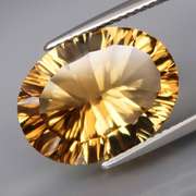 Vibrant 7.63ct boutique concave cut Citrine