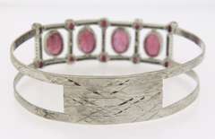 Outstanding White Gold Ruby and Diamond Bangle