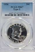 Fabulous 1956 (Ty 2) PRF Franklin Half Dollar. PCGS PR67