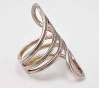 Large Swirl Sterling Silver Ring