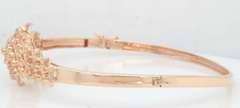 Romantic Rose Gold 1.25ctw Diamond Bangle Bracelet