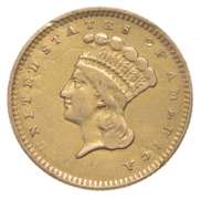 1856 $1 Indian Princess Head Gold Dollar