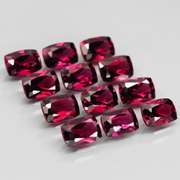 Amazing 8.17ct cushion cut cherry red Garnet set