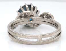 Must HavePlatinum Irradiated Blue RBC and Diamond Ring