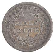 1839-O Seated Liberty Half Dime - NO DRAPERY
