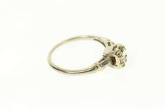 14K White Gold 0.60 Ctw Rectangular Diamond Engagement Ring