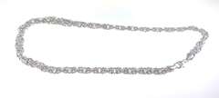 Intricate Italian Sterling Silver Byzantine Chain Necklace
