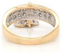 Favorite Yellow Gold Diamond Band w Heart Charm