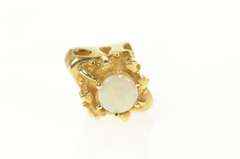 14K Yellow Gold Ornate Natural Opal Sun Slide Bracelet Charm/Pendant