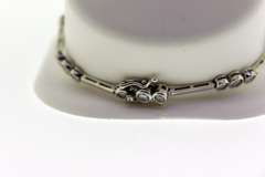 Sterling Silver CZ Stations Bracelet