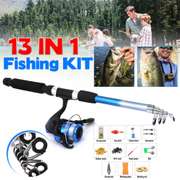 13pcs 5.2:1 BB Fishing Rod Reel Combo