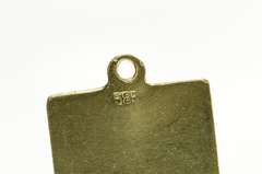 14K Yellow Gold Furstentum Liechtenstein Stamp Ornate Charm/Pendant