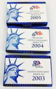 3 U.S. Mint Proof Sets, 2003-2005