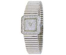 Bueche Girod Square White Gold 27mm Diamnd Dial Watch